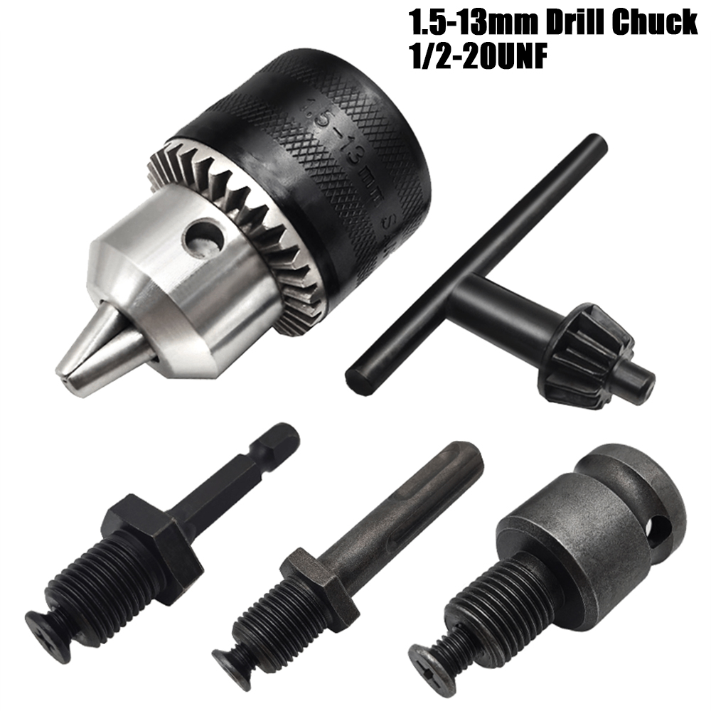 Sds Plus Chuck Adapter - 1.5-13mm Drill Chuck,1/2-20UNF Mount Impact Driver