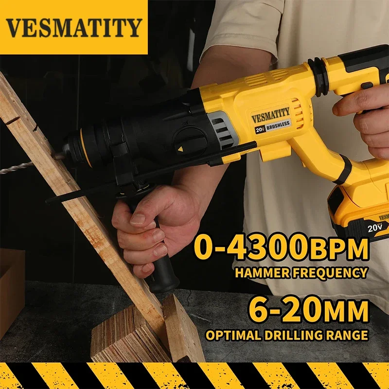 Cordless Rotary Hammer 20V Brushless - 20V Brushless Rotary Hammer Drill Cordless