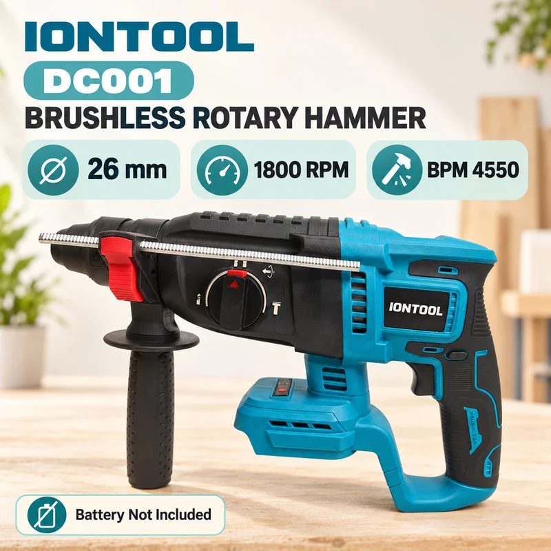 Rotary Hammer Drill 26Mm - IONTOOL Cordless Rotary Hammer 26mm 1800RPM