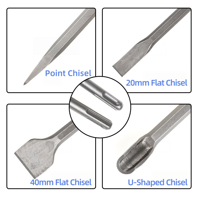 SDS Plus Chisel Set 250mm Cran - Rotary Hammer Chisel Bit Flat 评论和价格