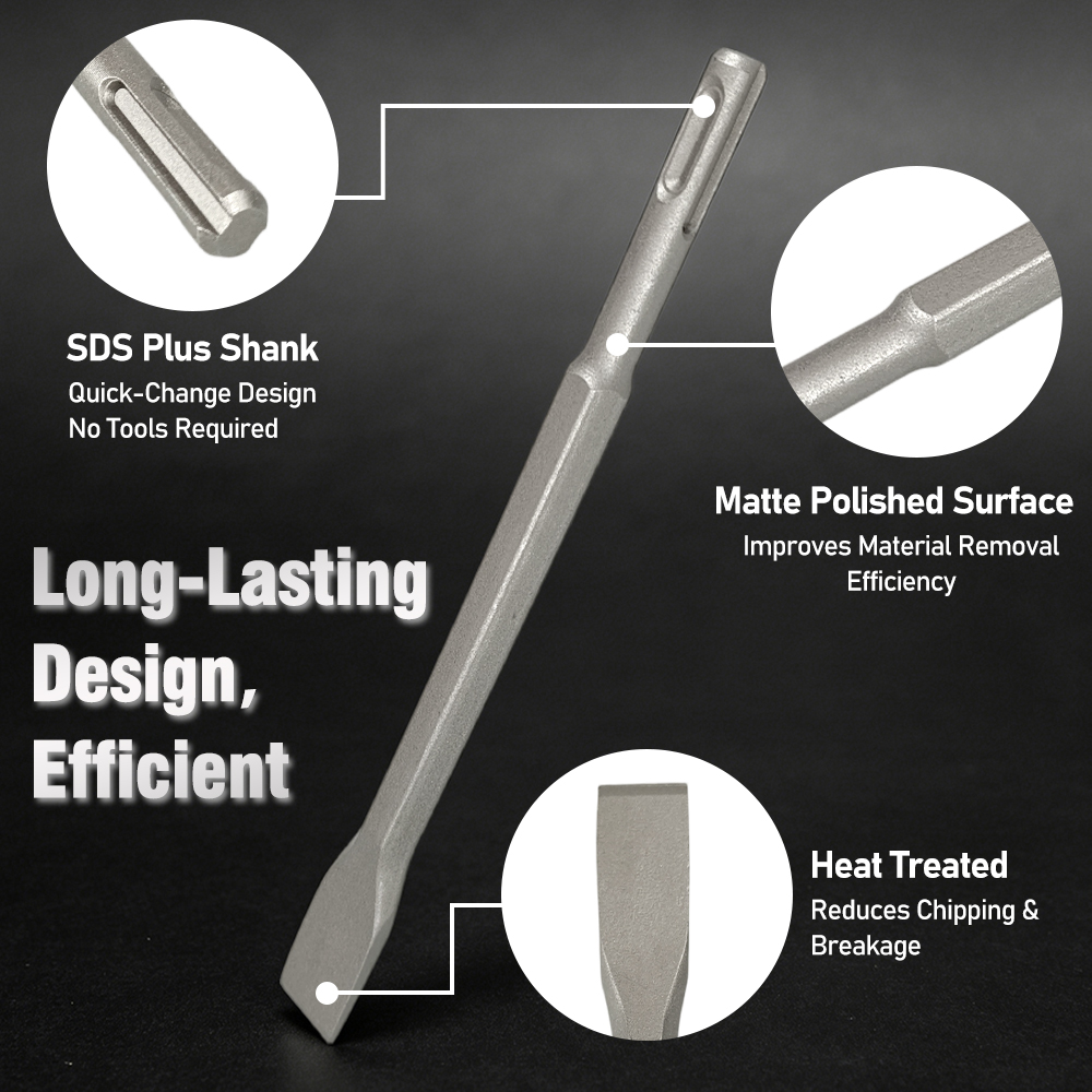 5Pcs SDS Plus Rotary Hammer Ch - Rotary Hammer Chisel Bit Flat 评论和价格