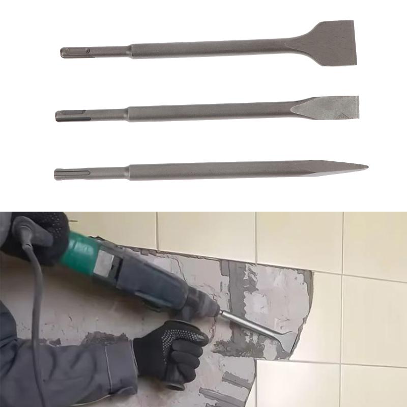 3Pcs SDS-Plus Shank Chisel Set - Rotary Hammer Chisel Bit Flat 评论和价格