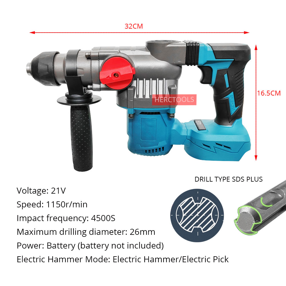 Brushless Cordless Rotary Hamm - Rotary Hammer Drill 26Mm 评论和价格