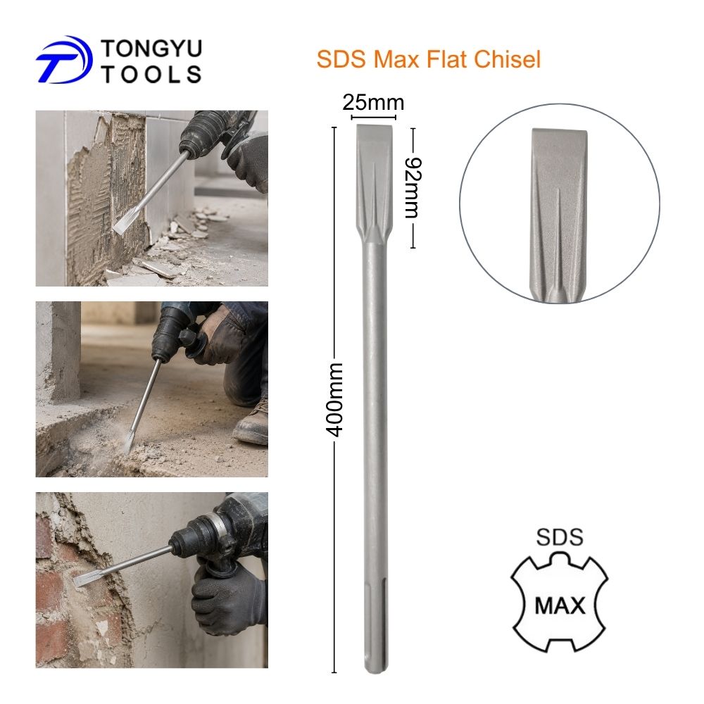 SDS Max Flat Chisel 25x400mm H - Rotary Hammer Chisel Bit Flat 评论和价格