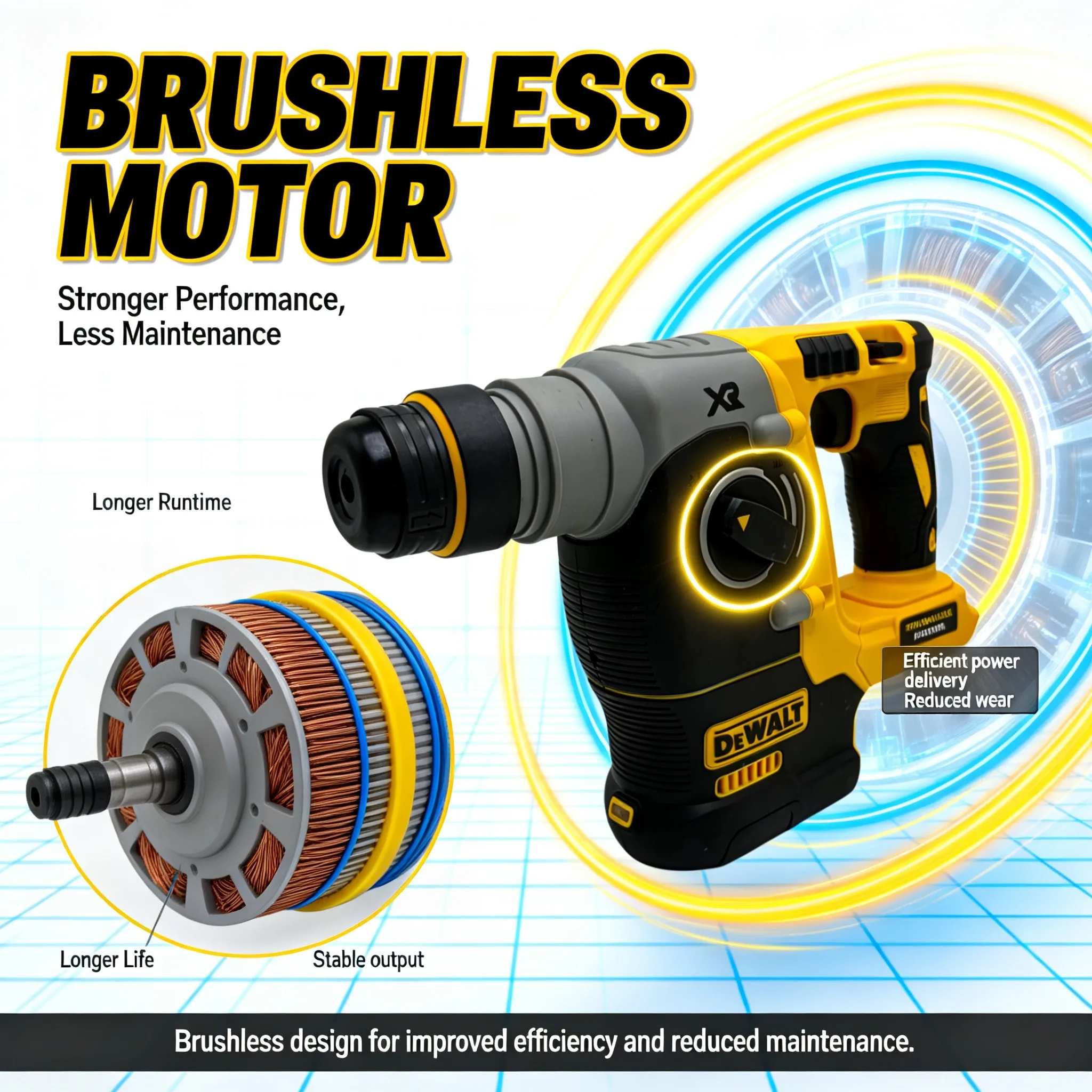 DEWALT New 18V/20V MAX Brushle - Cordless Rotary Hammer 20V Brushless 评论和价格