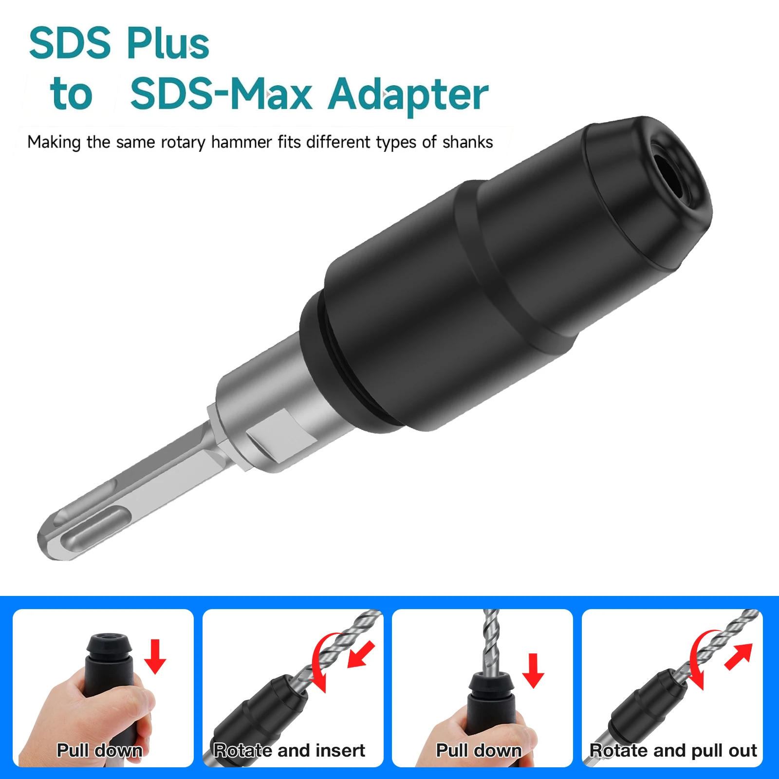 SDS-Plus to SDS-Max Adapter fo - Sds Plus Chuck Adapter 评论和价格