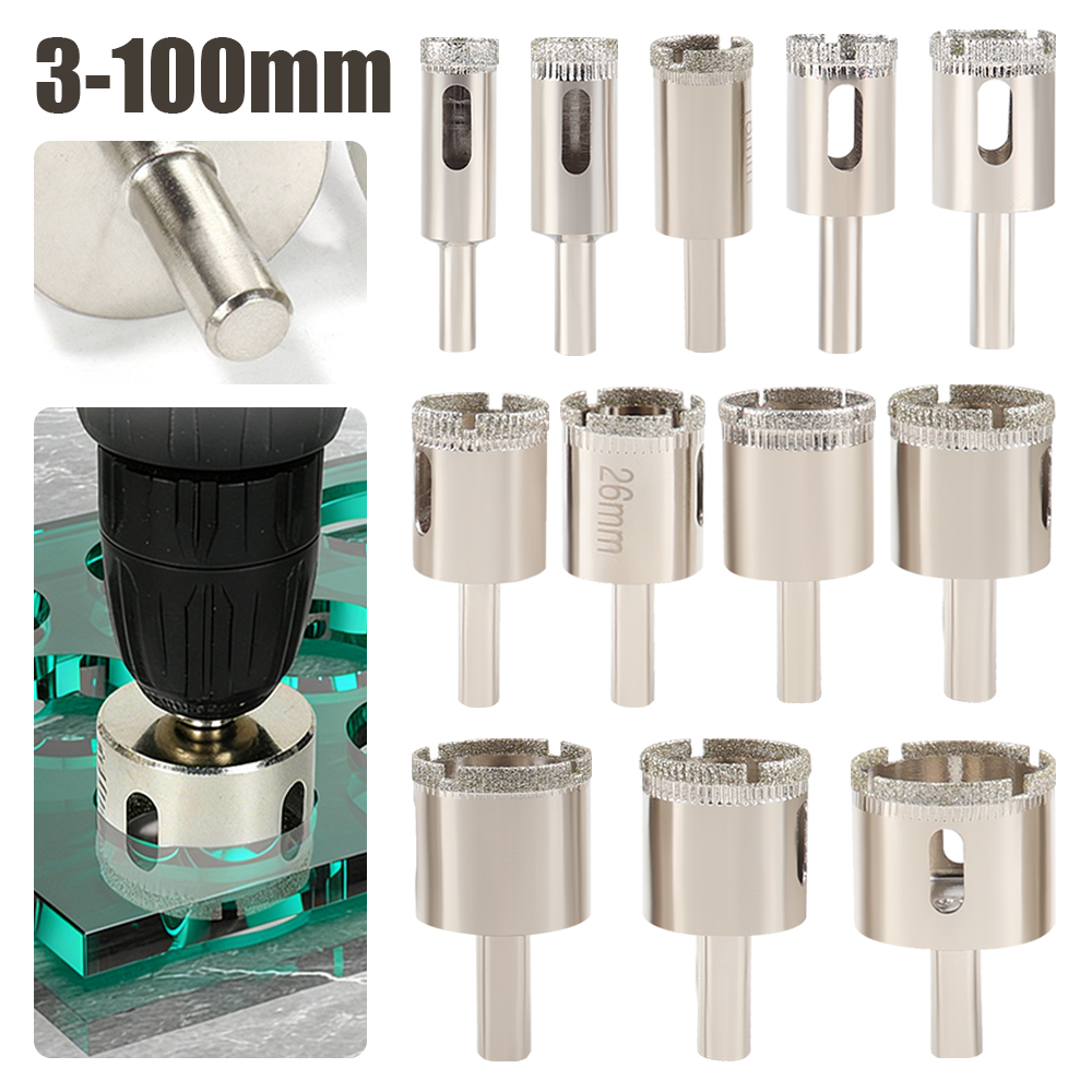 1Pc 3-100mm Glass Hole Saw Dia - Core Drill Bit Diamond 100Mm 评论和价格
