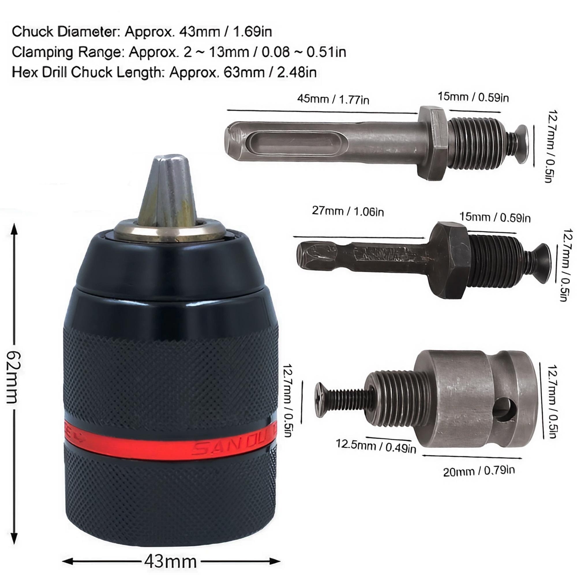 Keyless Drill Chuck Impact Dri - Sds Plus Chuck Adapter 评论和价格