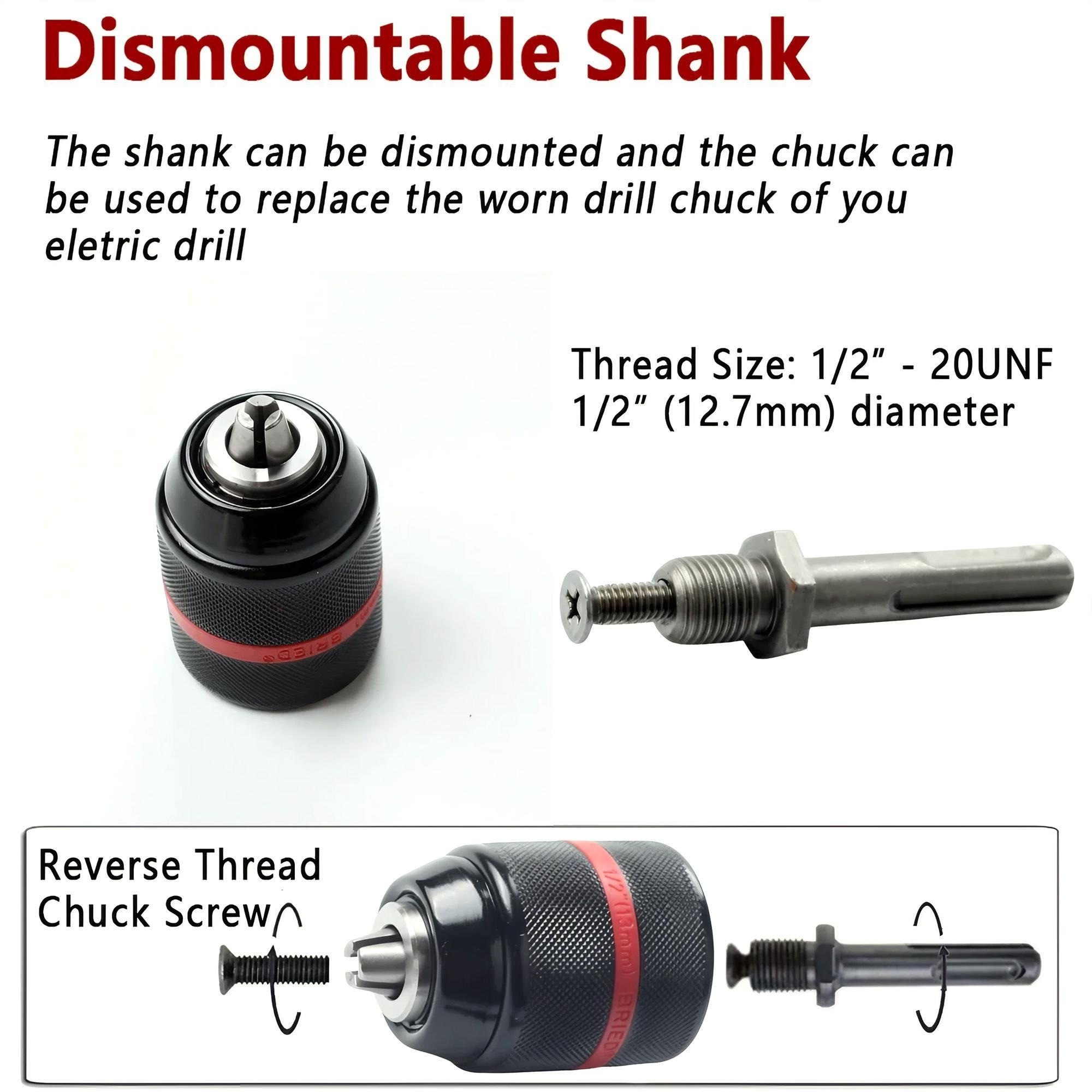 Keyless Drill Chuck Impact Dri - Sds Plus Chuck Adapter 评论和价格