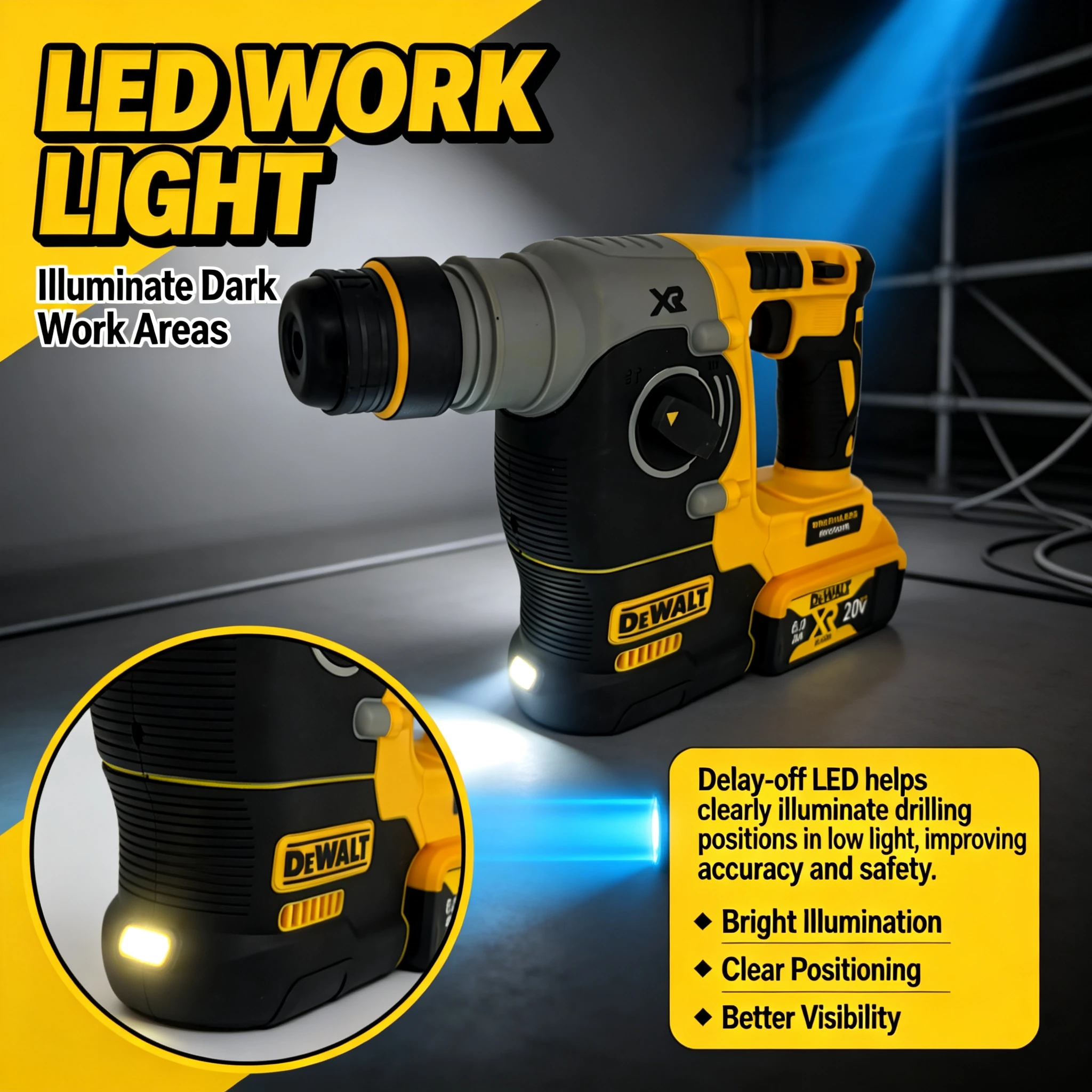 DEWALT 18V/20V MAX Cordless SD - Cordless Rotary Hammer 20V Brushless 评论和价格