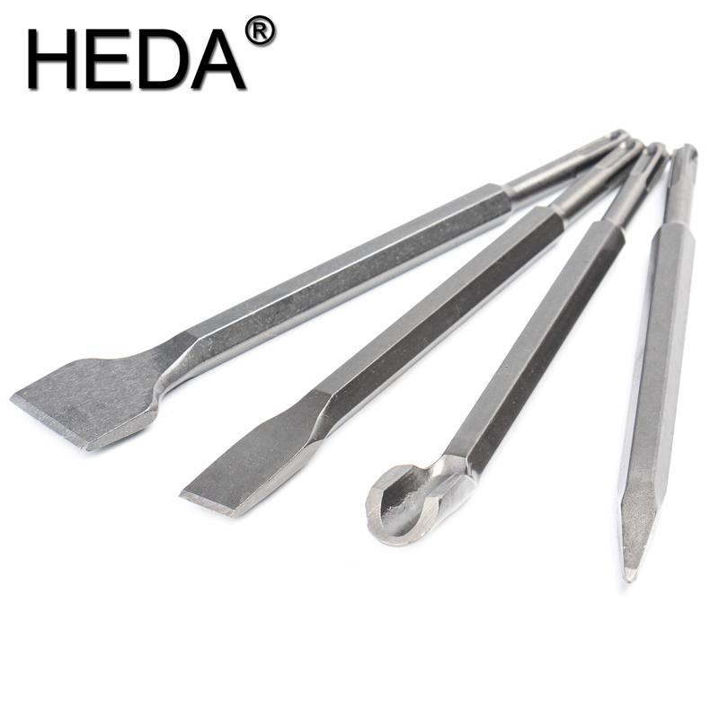 4Pcs/Set  Chisel with SDS Plus - Rotary Hammer Chisel Bit Flat 评论和价格