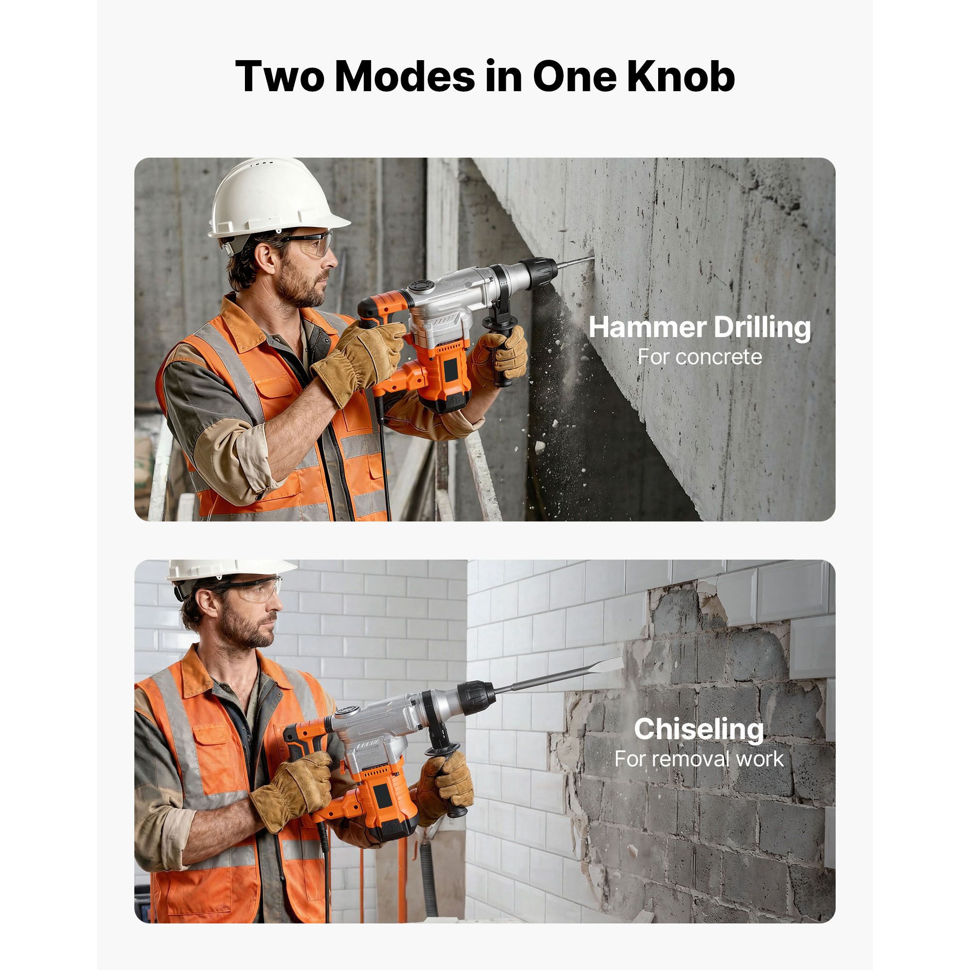 Rotary Hammer Drill, 1-1/8 in  - Rotary Hammer Chisel Bit Flat 评论和价格