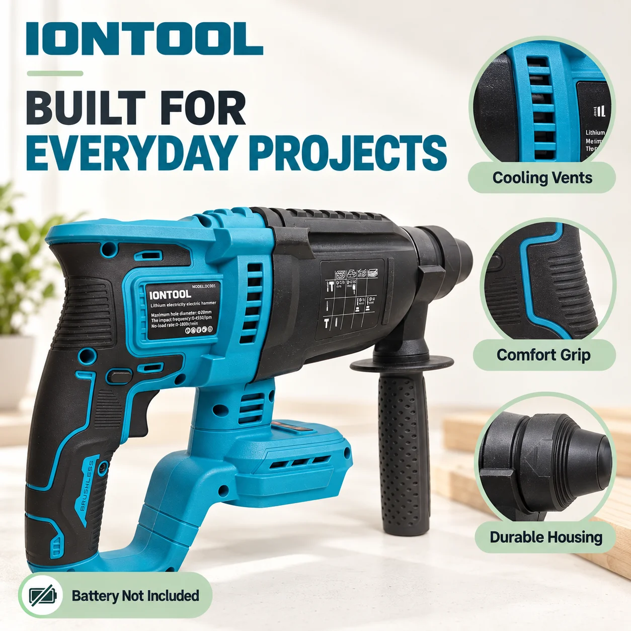 IONTOOL Cordless Rotary Hammer - Rotary Hammer Drill 26Mm 评论和价格