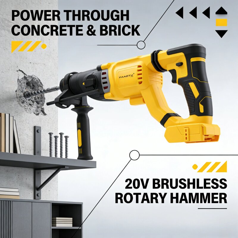 FAAOTU DCH263 20V Brushless Co - Cordless Rotary Hammer 20V Brushless 评论和价格