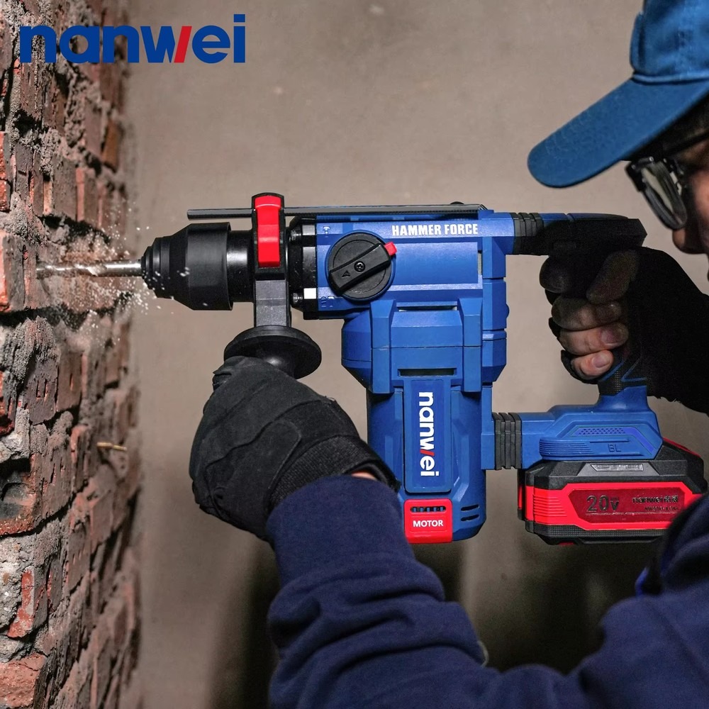 NANWEI H8281 Brushless Cordles - Cordless Rotary Hammer 20V Brushless 评论和价格