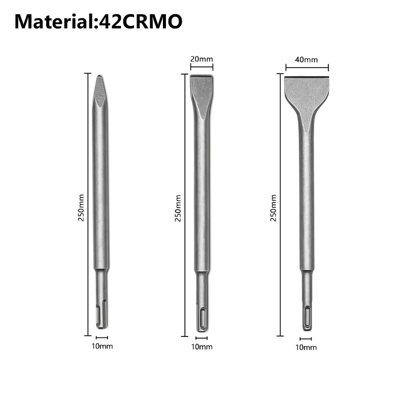 SDS-Plus Chisel Set For Rotary - Rotary Hammer Chisel Bit Flat 评论和价格
