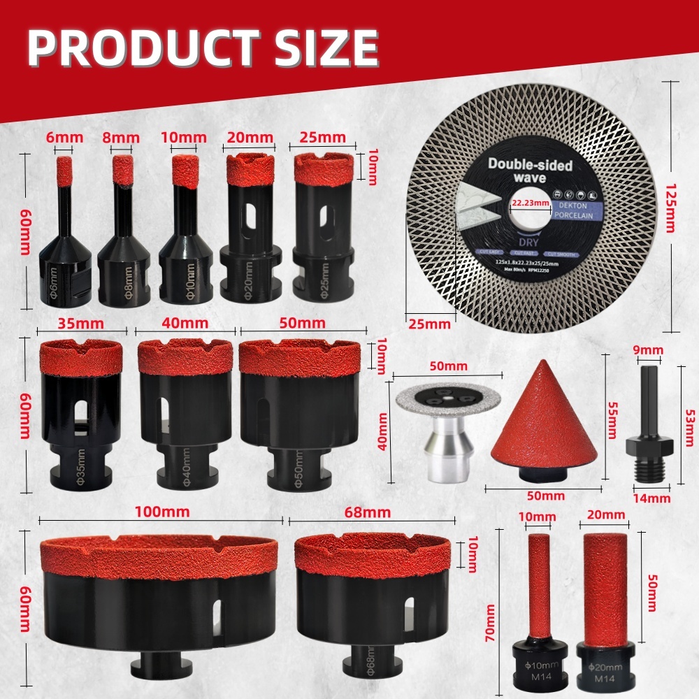 Diamond Drill Bits Kit Core Bi - Core Drill Bit Diamond 100Mm 评论和价格