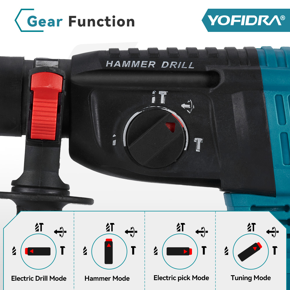 YOFIDRA 26MM Brushless Electri - Rotary Hammer Drill 26Mm 评论和价格