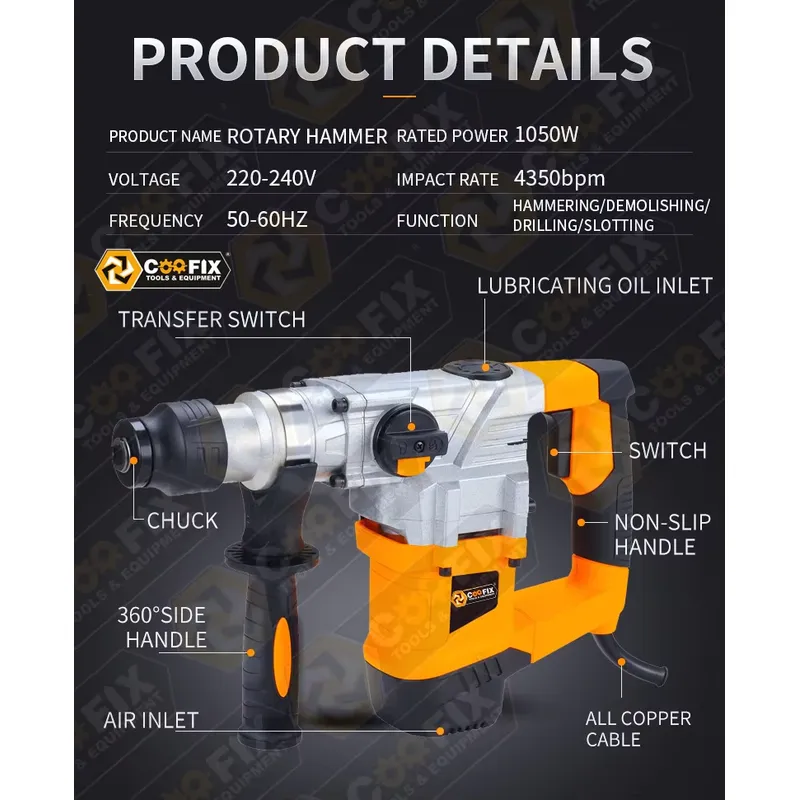 【CHIMU HOME】 1050W 26mm SDS-Pl - Rotary Hammer Drill 26Mm 评论和价格
