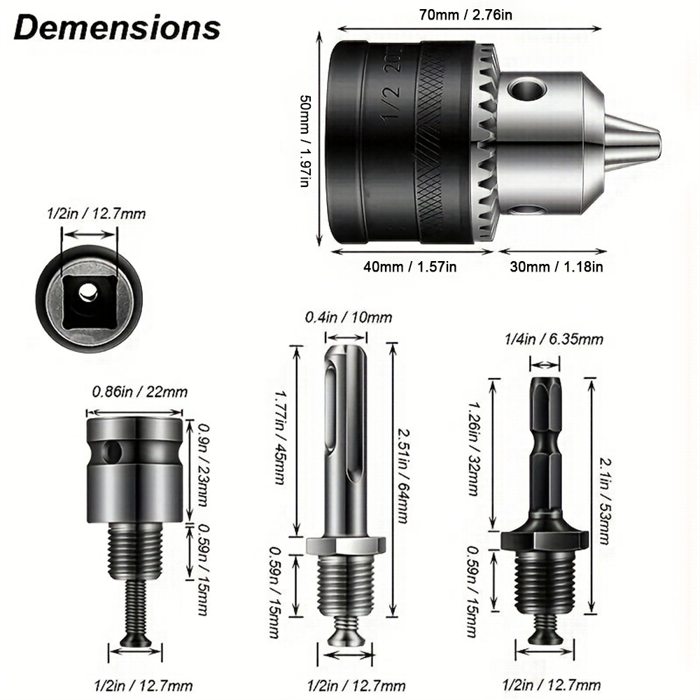 5pcs/set,3mm~16mm Metal Drill  - Sds Plus Chuck Adapter 评论和价格
