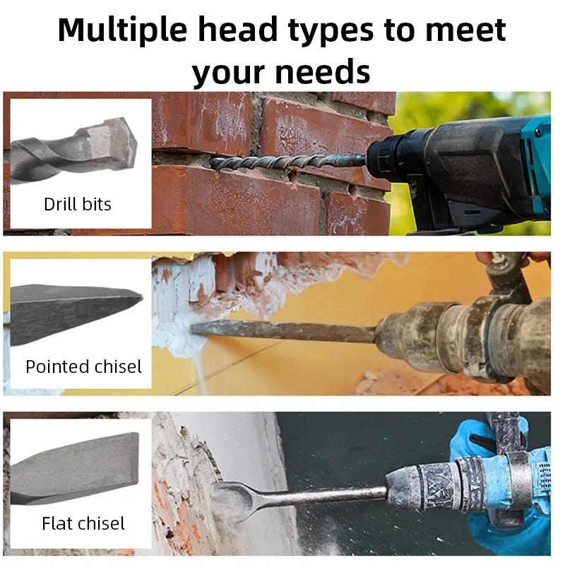 17pcs Rotary Hammer Drill Bit  - Rotary Hammer Chisel Bit Flat 评论和价格