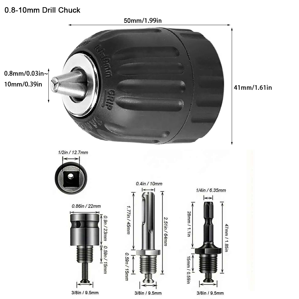 10mm/13mm Keyless Drill Chuck  - Sds Plus Chuck Adapter 评论和价格